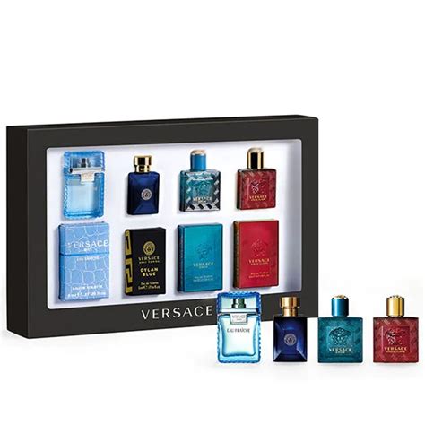 versace mini perfume 5ml|Versace mini aftershave set.